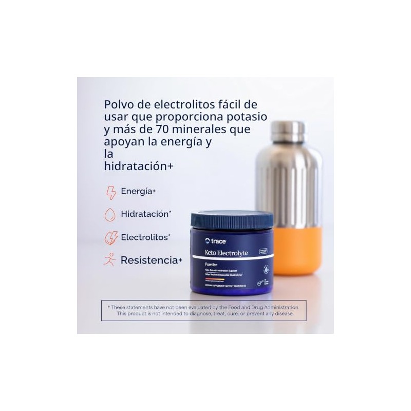 Trace Minerals, Electrolitos cetogénicos en polvo, Limonada de fresa, 369