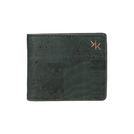 KAAMNA Cork Wallet For Men - RFID Blocking Cork Bifold Flap Wallet - Eco Friendly Vegan Cruelty Free & Non Leather - Premium stitching & Minimalist Design Credit Card & Debit Holder - (Forest Green)