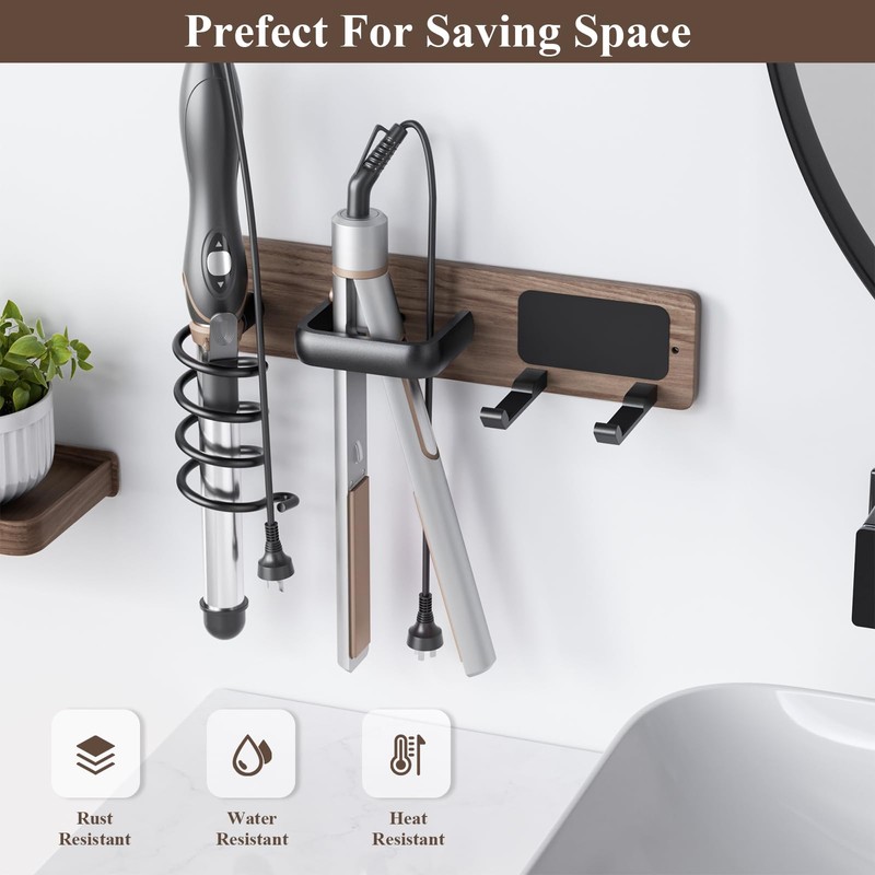 Tindbea Hair Dryer Holder Curling Iron Holder Flat Iron, Blow