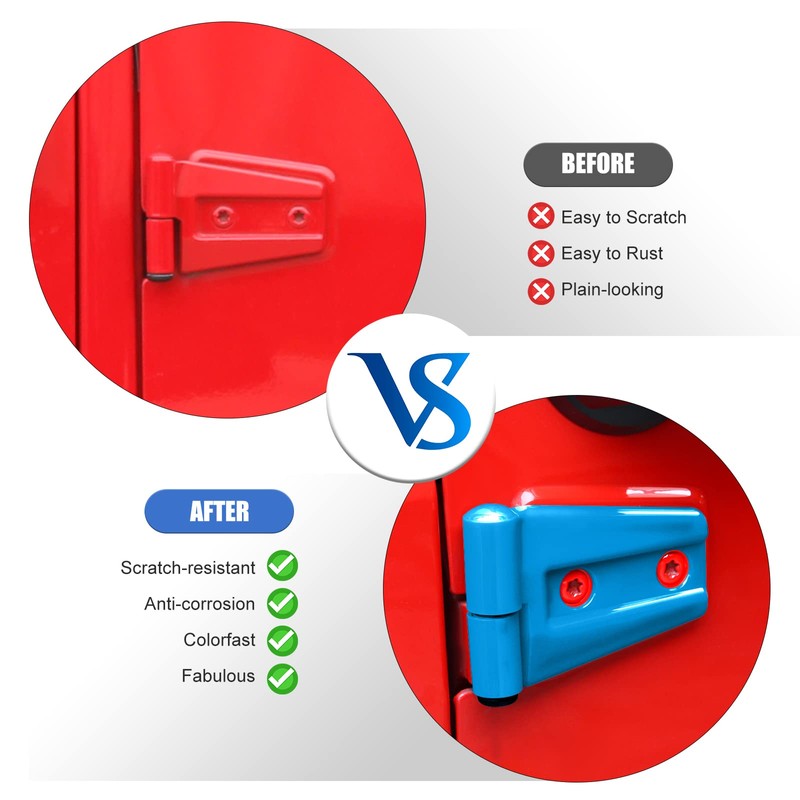 JeCar Light Blue Door Hinge Cover Trim for 2007–2018 Jeep