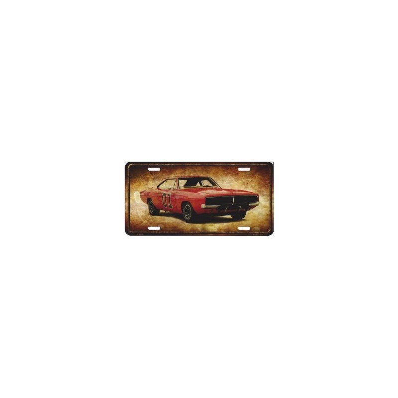 SMART BLONDE The General Lee Metal License Plate