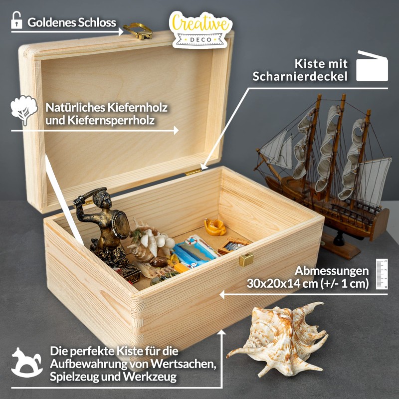 Creative deco Large Wooden Box