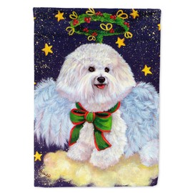 Caroline's Treasures PPP3027GF Bichon Frise Christmas Angel Garden Flag Mailbox Flag Decorative Yard Flag Banner Outside Patio Artwork Yard Flower Beds, Garden Size, Multicolor