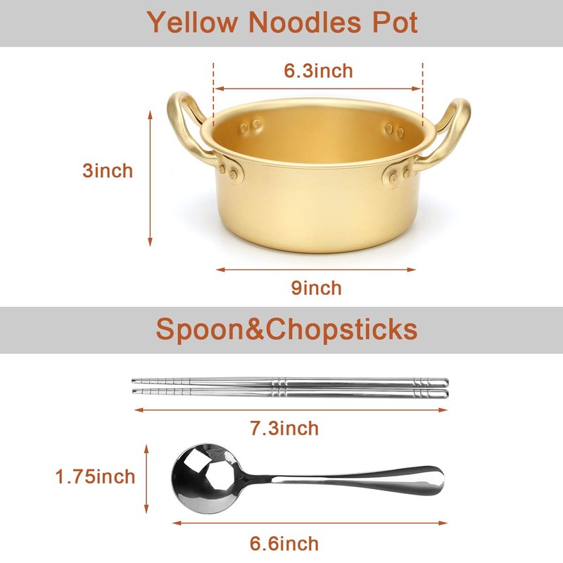 Korean Ramen Cooking Pot, AHIER Korean Ramen Noodle Pot With