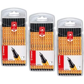Fineliner - STABILO point 88 - Pack of 10 x 3 - Black