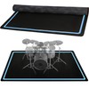 Drum Rug, 4 x 5 Ft Drum Mat with Non-Slip