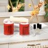 Zhirexin Orange-red Color 4PC Airtight Transparent Plastic Storage Jar, Food