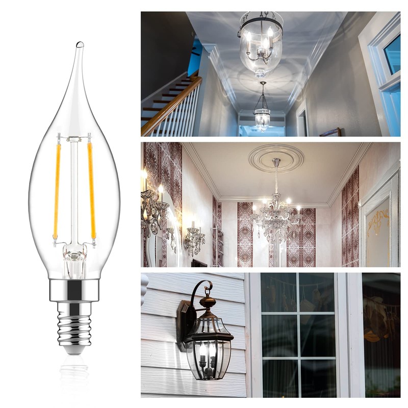 Sengled E12 LED Bulb Dimmable, Candelabra 60W Equivalent, CA10 Flame