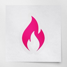 Transparent Decal Stickers Of Fire Flame Icon (Pink) Premium Waterproof Vinyl Decal Stickers For Laptop Phone Accessory Helmet Car Window Mug Tuber Cup Door Wall Decoration USCSKUS873664PI090622