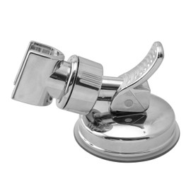Maxmoral Suction Cup Shower Holder Base Adjustable Shower Head Holder No Drill Removable Shower Holder Bathroom Handheld Shower Head Holder Shower Head Holder Fixed Shelf Silver
