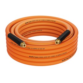 Giraffe Tools Hybrid Lead-in Air Hose, 3/8 inch x 6 ft, 1/4 in. MNPT Fittings, 300 PSI Heavy Duty, Lightweight Air Compressor Hose Short