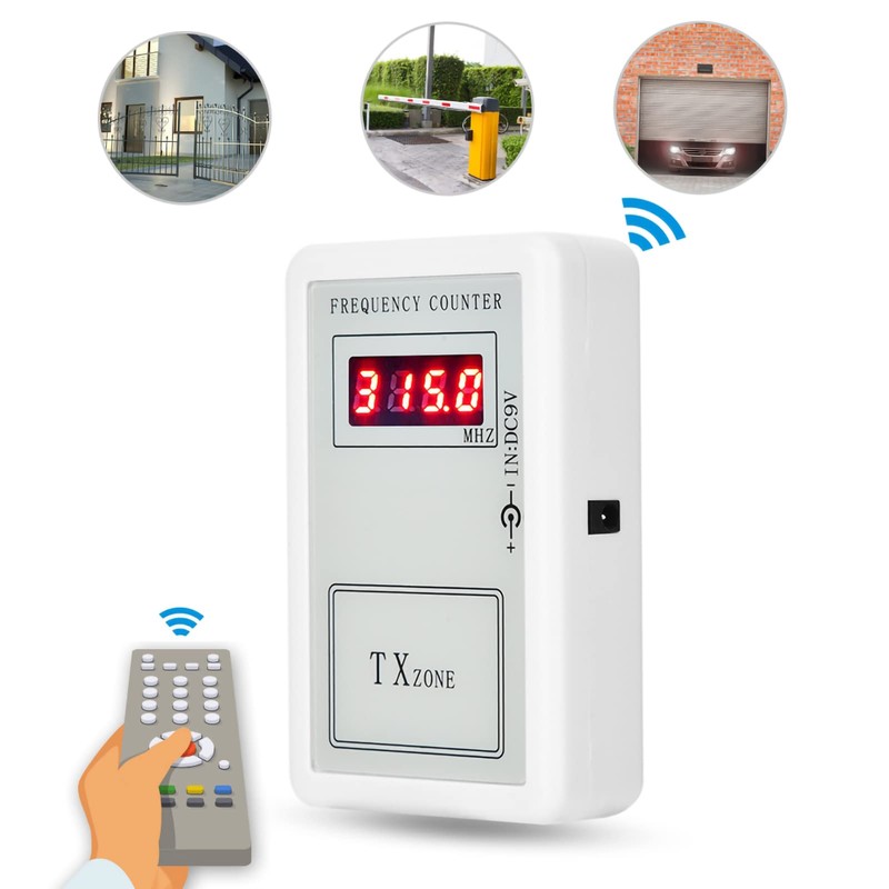 MUNEFE Handheld Digital Frequency Meter Counter, 250 to 450 MHZ