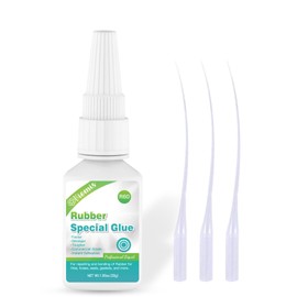 Viomis 30g Rubber Glue, Instant Super Glue for Rubber, Fast Dry Strong Strength Rubber Adhesive, Clear Flexible Glue for Rubber, Tire, Boots, Belt, Foam Rubber, DIY Craft, Car, Rubber Edge Tube Shoes