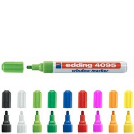Edding 4090 4095 Window Chalk Marker, 2-3 mm, assorted colours, 8