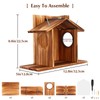 Creechwa Squirrel Feeder for Garden and Tree, Waterproof Sturdy Wood