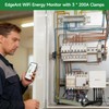Smart Home Energy Monitor with 3 200A Clamps EdgeAnt, Real-Time