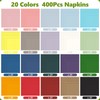 MITINU 400 PCS 20 Colors Dinner Napkins 10 * 10