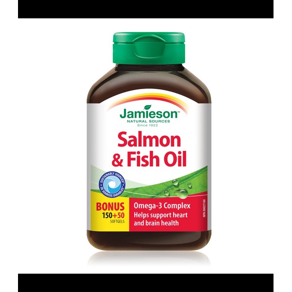 Jamieson Salmon & Fish Omega-3 1000 mg 150+50 Softgels