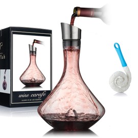NEW PACIFIC YOUYAH YouYah Wine Decanter Set,Red Wine Carafe with Built-in-Aerat