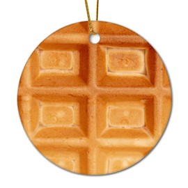 DOREENABE Fast Food Holiday Ceramic Ornament Snack Cracker Christmas Bauble Decor Xmas Gift Keepsake for Tree Hanging Decorations 2023 Novelty Holiday Ornament Stocking Stuffer 3-Inch