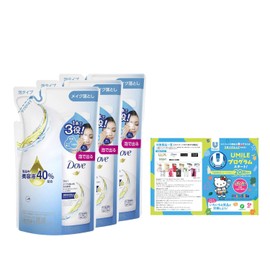 Dove 3-in-1 Makeup Remover Foaming Facial Cleanser Refill, 3.2 fl oz (120 ml) x 3, Bonus Lotion Included