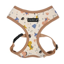 Puppia MINMI Overhead Dog Harness, No Choking, No Pulling, Adjustable Chest Strap, Walking Training for Small and Medium Dogs, Beige, S