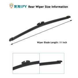 ORRIFY 11" Rear Windshield Wiper Blade for Lincoln MKX 2016-2018, for Lincoln MKC 2015-2019, for Ford Escape 2013-2022, for Ford Explorer 2011-2022, for Ford Kuga 2013-2018 Back Windsheild Wiper Blade