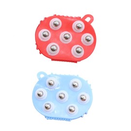 Baluue 2pcs Neck Massager Steel Beads Waist and Leg Massager for Body Relief Random Color