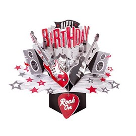 Happy Birthday Rock Pop-Up Greeting Card Original Second Nature 3D Pop Up Cards
