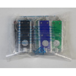 Smart Home Set of 8, Smart Home, Bright LED Flashlight Key Chains. Red Blue Green & Black