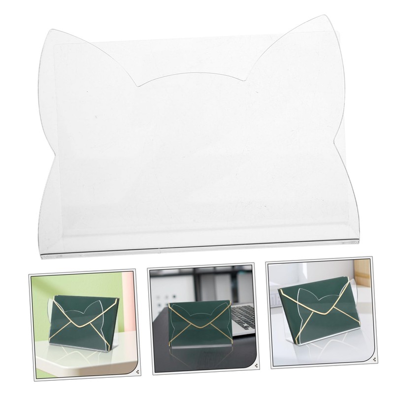 Operitacx Efficient Acrylic Cat Shape Letter Holder Mail Organizer Desk