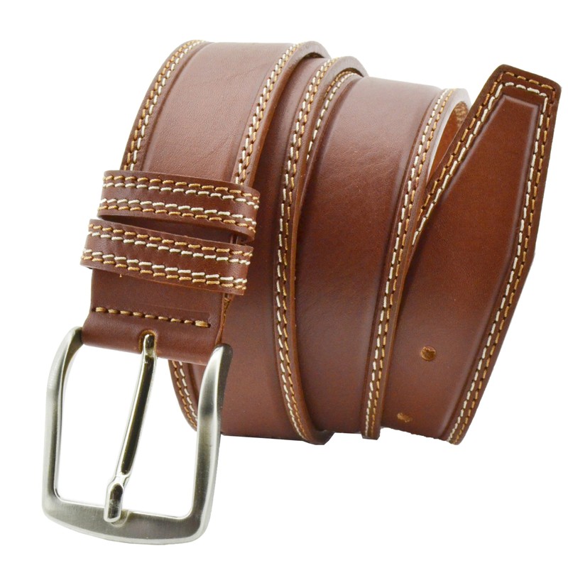 Conte Massimo Men's Belt Made of Genuine Leather, Black, Can