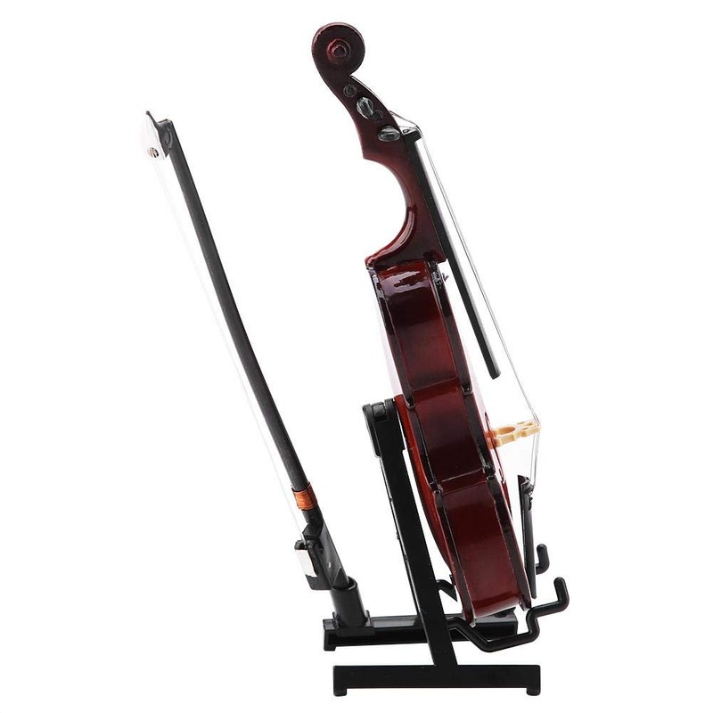 5.5 inch Miniature Cello Wooden Instrument Model with Case Desk