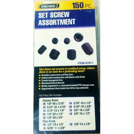 Set Screw Assortment, 150 Pc. - Storehouse