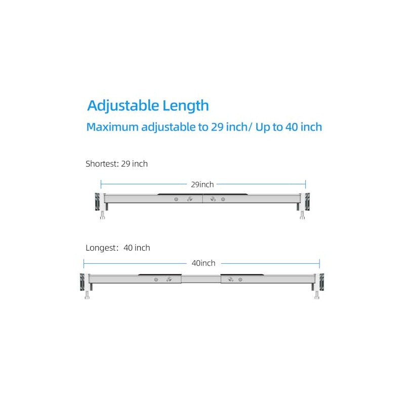 Qualward Undermount Sink Brackets,Adjustable Undermount Sink Support, Stainless Steel Installation