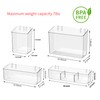 vacane 4 Pack Plastic Over Cabinet Door Organizer, Adhesive Mount