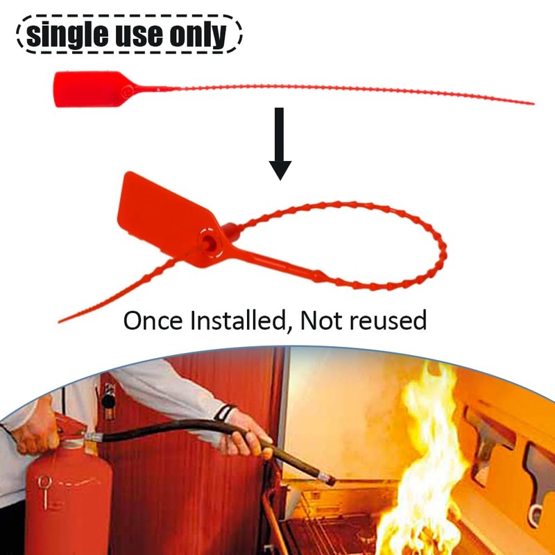 Fire Extinguishers Tamper Seals for Boat Emergency Rescues,Disposable Self-Locking Tie,