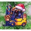Generic Forklift Santa Christmas Themed Ornament