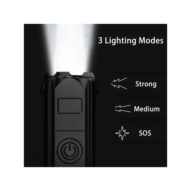 Unbranded Super bright rechargeable Multi-function Flash Light outdoor torch Light