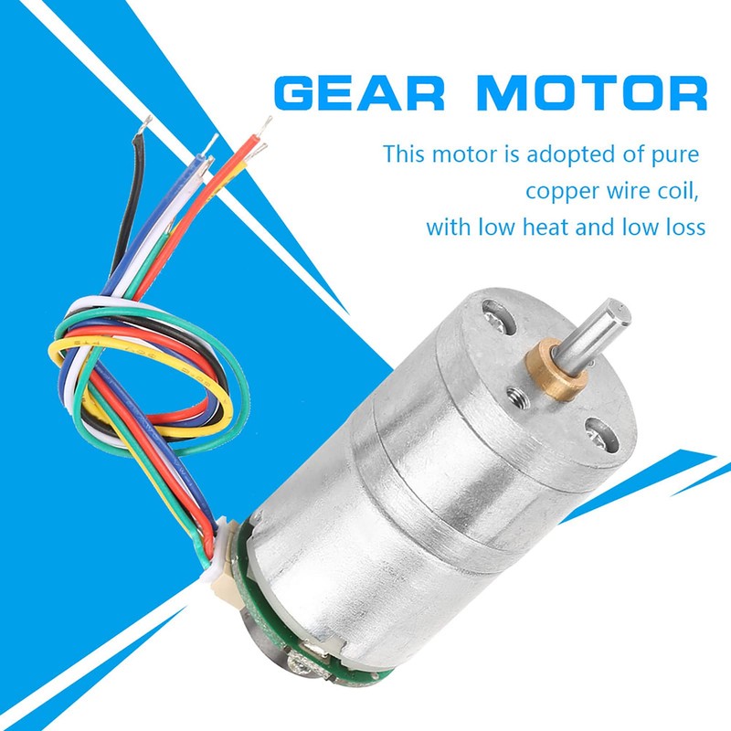DC Encoder Gear Motor with Cable, Electric Micro Speed Reduction