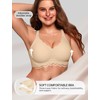 OEAK Women Bras No Underwire Scalloped Push Up Buttery Soft