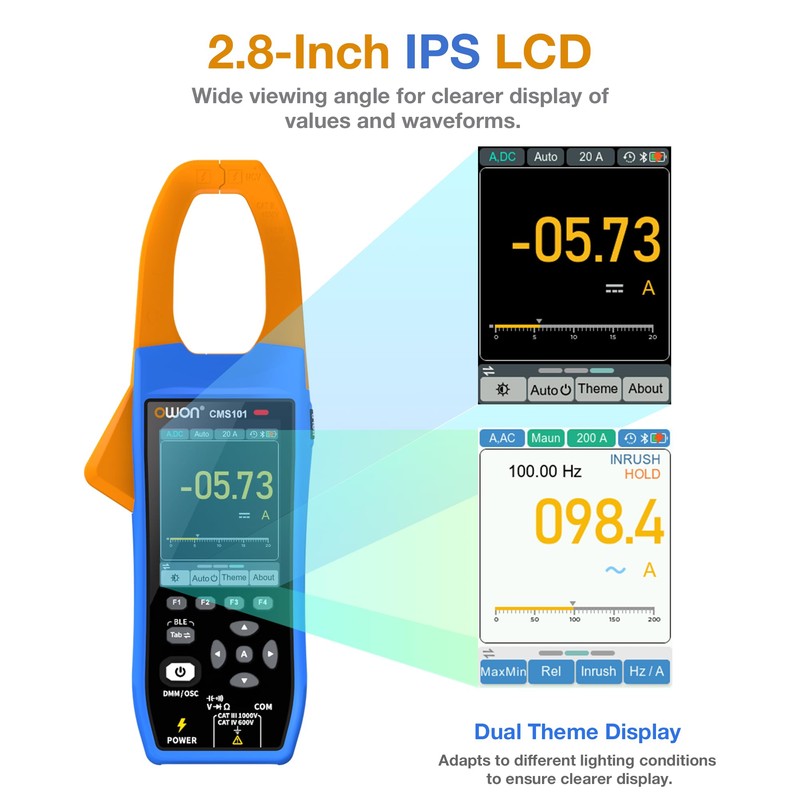 Clamp Meter 1000V AC/DC Voltage Tester 1000A Current Test with
