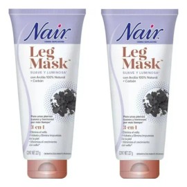 Crema Para Depilar Nair Leg Mask Suave Y Luminosa 227g 2pzs Normal