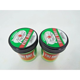 Pautzke Lot of 2 Pautzke Fire Bait Dough Glitter Trout Fishing Bait 1.5oz Jars Green