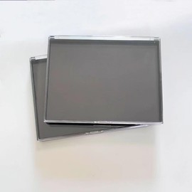 UDTIP 2pack Empty Eyeshadow Magnetic Cosmetic Makeup Palette, Clear Top With 20pcs Metal Stickers for DIY Your Eyeshadow, Lipstick, Contours Palette Light Weight Palette- 7.28'' x5.7''