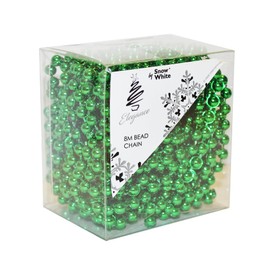 Widdle Gifts Ltd Christmas 8 Metre Bead Garland Tree Room Decoration - Green