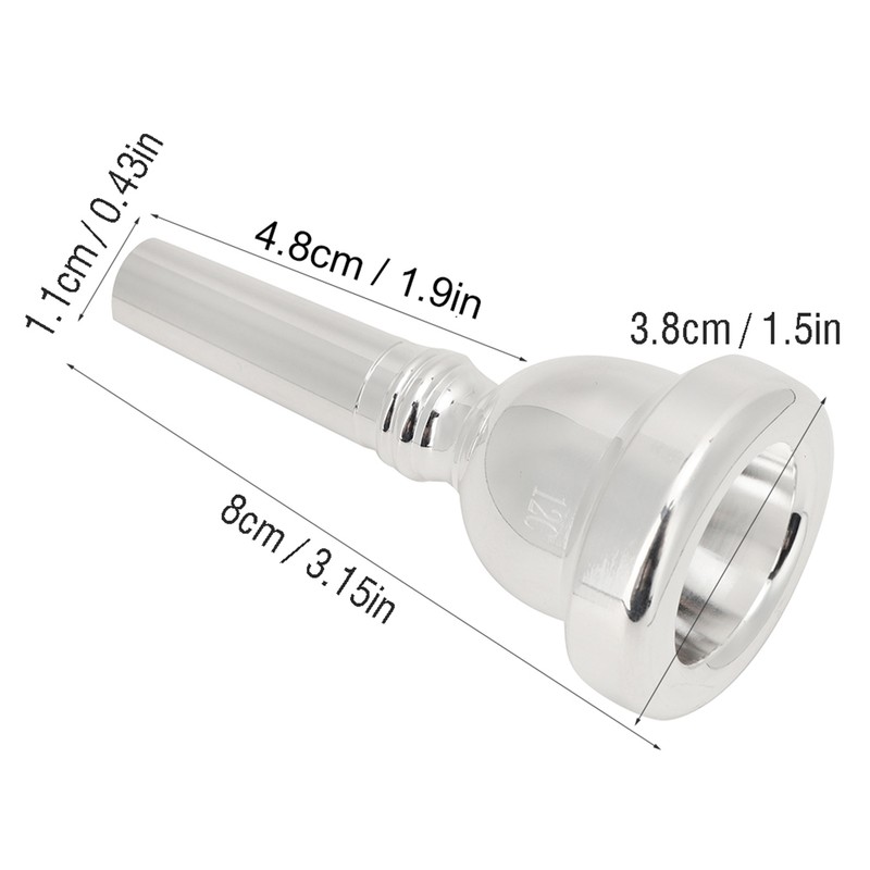 12C Alto Trombone Silver Plated Brass Mouthpiece Musical Instrument Accessories