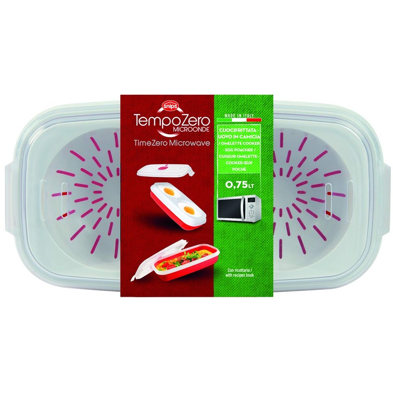 Snips Microwave Cookware Egg Poacher and Omelet Maker, Red