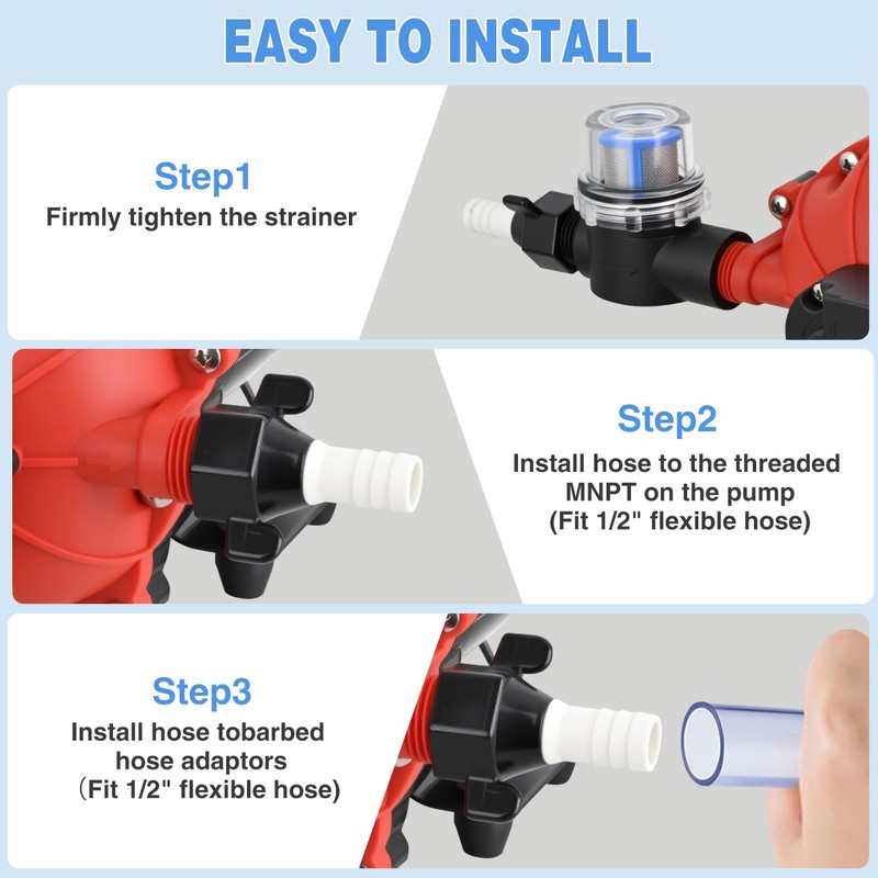 Nilight RV Water Pump 12v Camper Water Pump 7.0 GPM