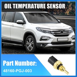 VekAuto Oil Temperature Sensor with O-Ring for VTM 4 for Honda Pilot 2003-2015 for Honda Ridgeline 2006-2014 48160-PGJ-003 Plastic Metal Black Gold Tone Auto Accessories